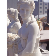 Романтическая скульптура из белого мрамора